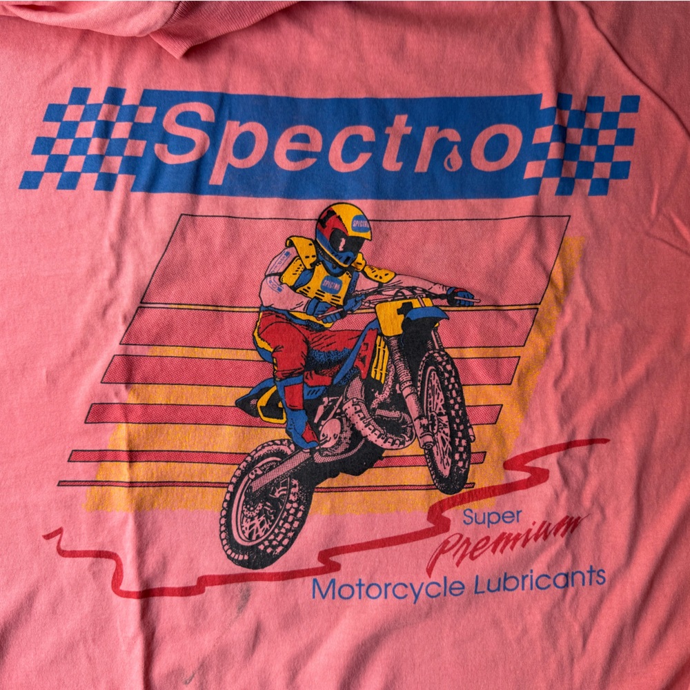 Vintage Spectro two stroke motorcycle oil Tee